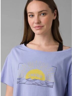 PrAna Women's Journeyman Tee 2.0 Purple Sun